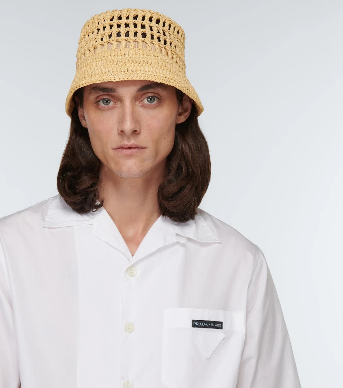 Prada - Raffia bucket hat