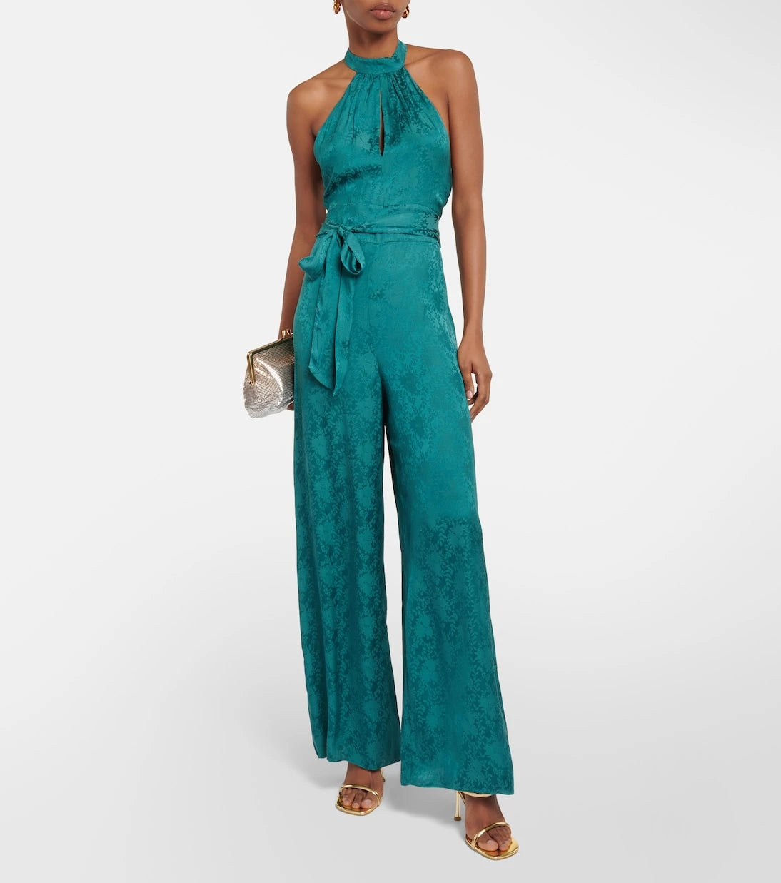 Rixo - Floral cutout wide-leg jumpsuit