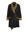 Black Cashmere Queen Smoking Jacket