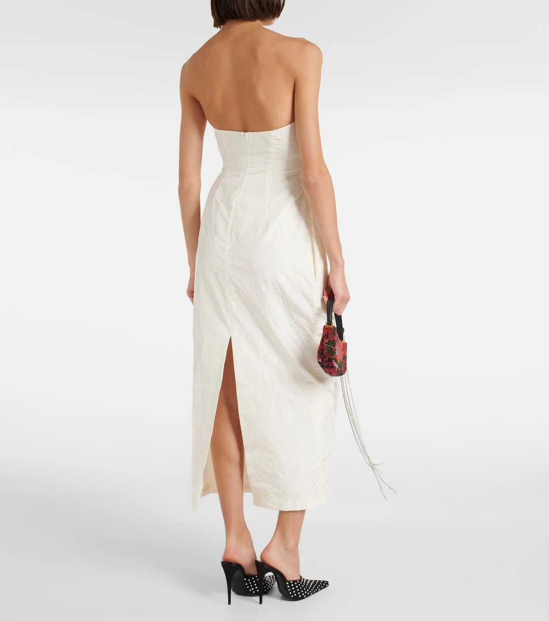 Magda Butrym - Strapless silk taffeta midi dress