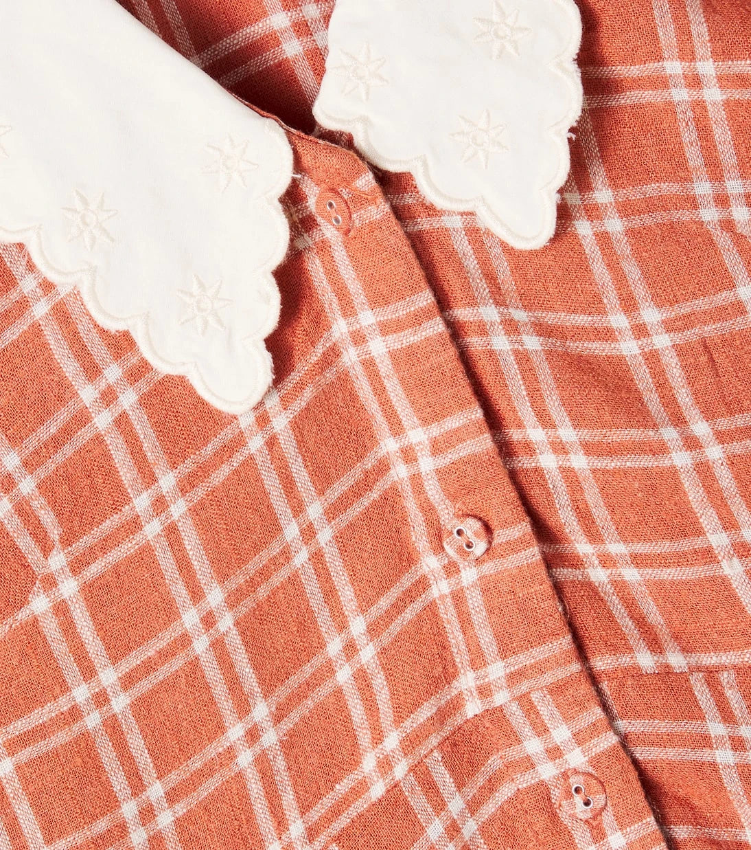 Rylee + Cru - Del Mar checked linen-blend dress