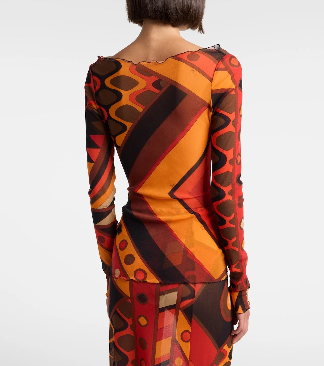Pucci - Vivara tulle crop top