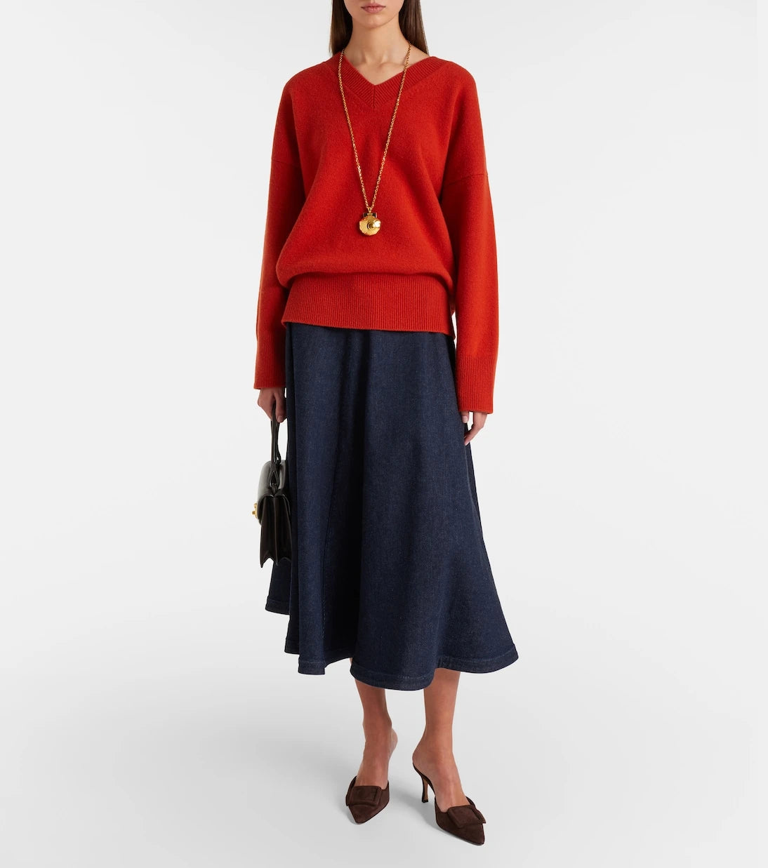 Altuzarra - Varda denim midi skirt