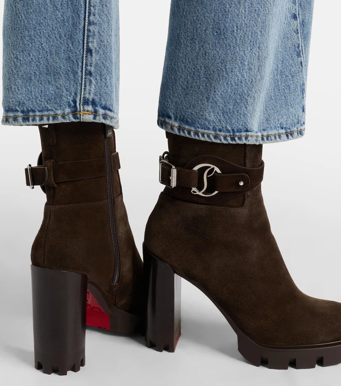 Christian Louboutin - Dianouchette 100 suede ankle boots