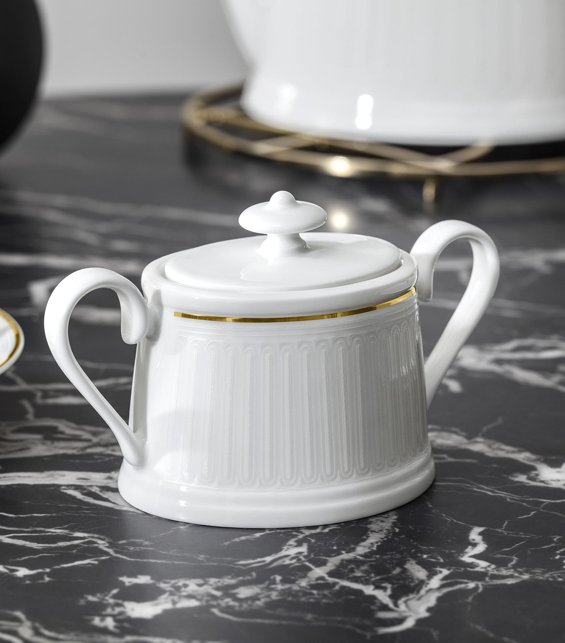 Bone Porcelain ChÃ¢teau Septfontaines Sugar Bowl