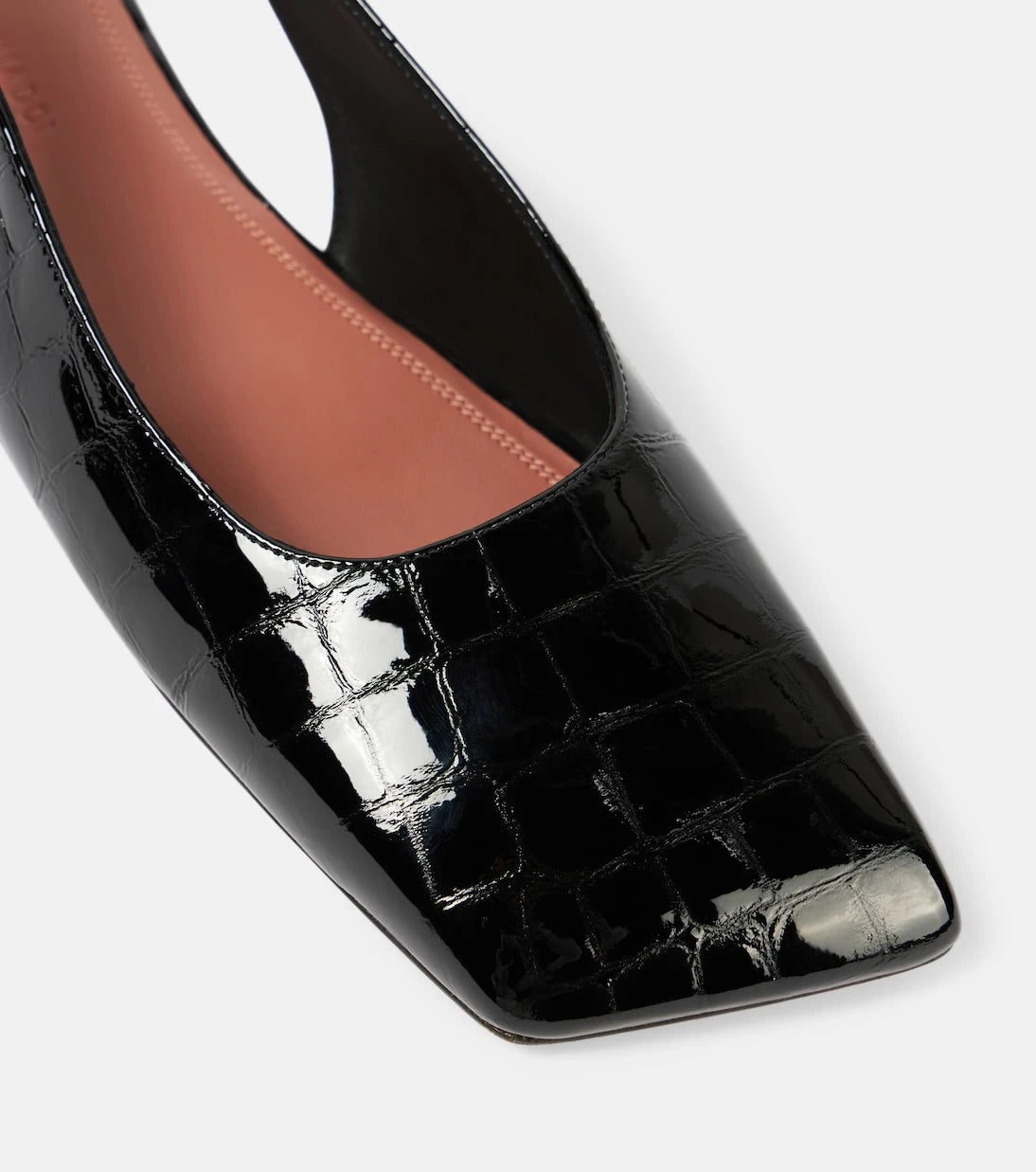 Amina Muaddi - Ane patent leather slingback flats