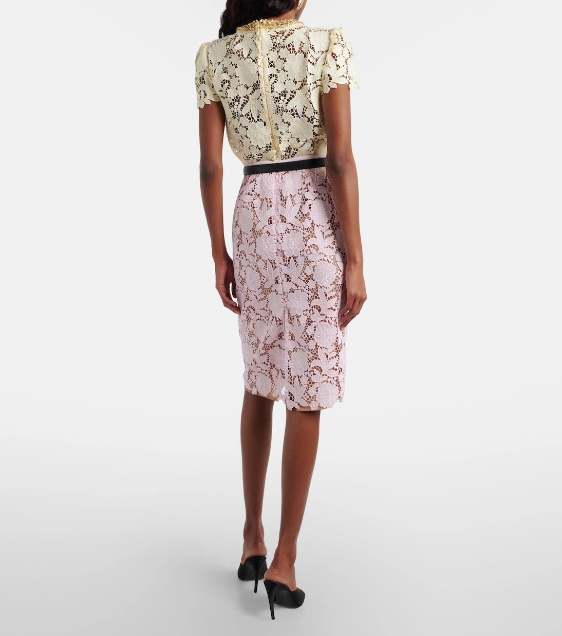 Self-Portrait - Lace pencil skirt