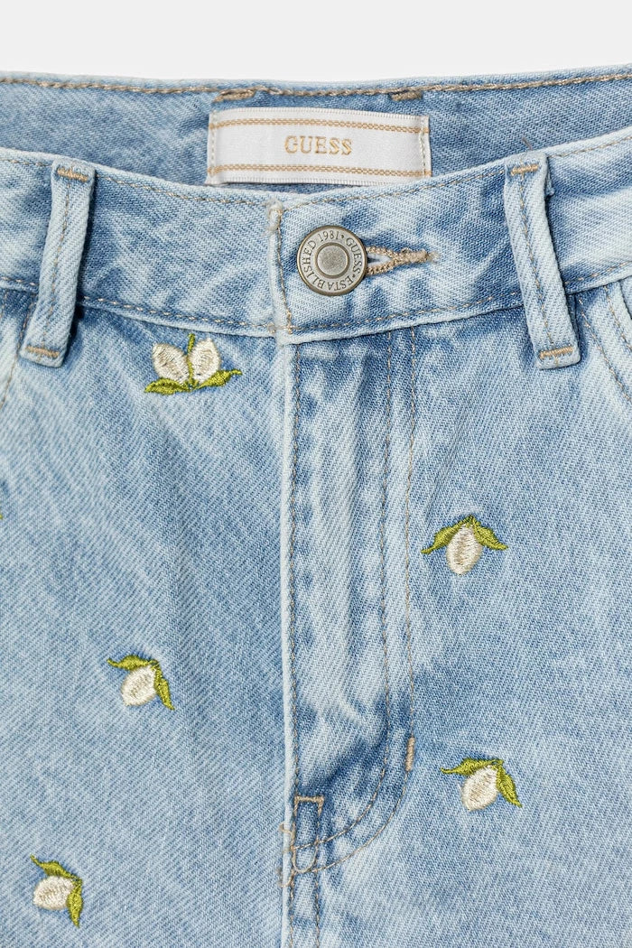 Guess çocuklar için denim kısa pantolon