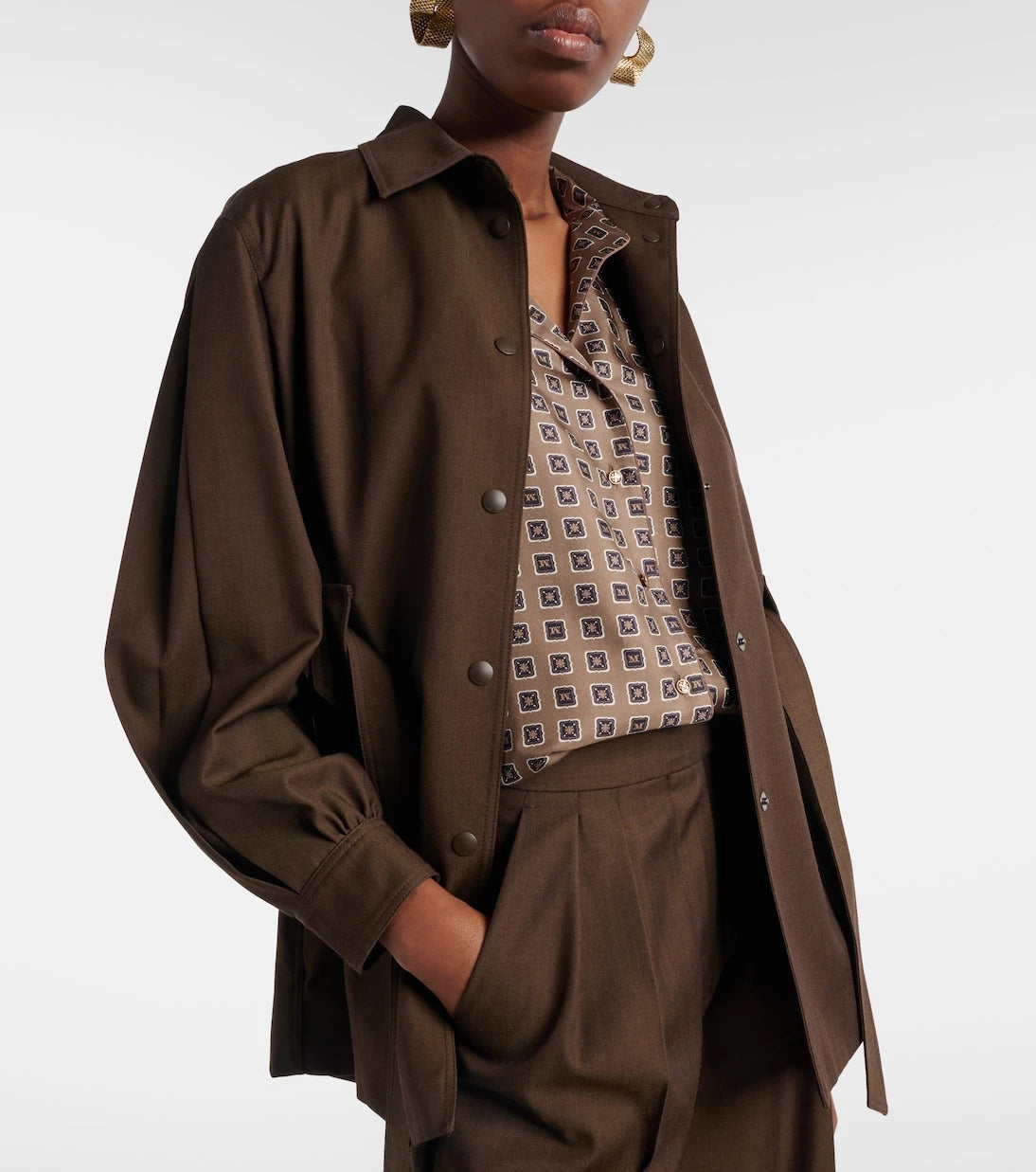 Max Mara - Belted virgin wool blazer