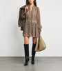 Brown Silk Nantes Mini Dress