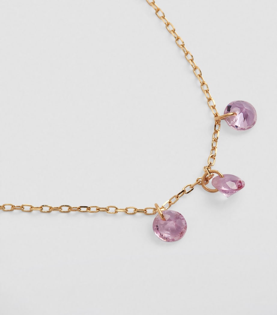 Persée Yellow Gold and Sapphire La Vie en Rose Necklace