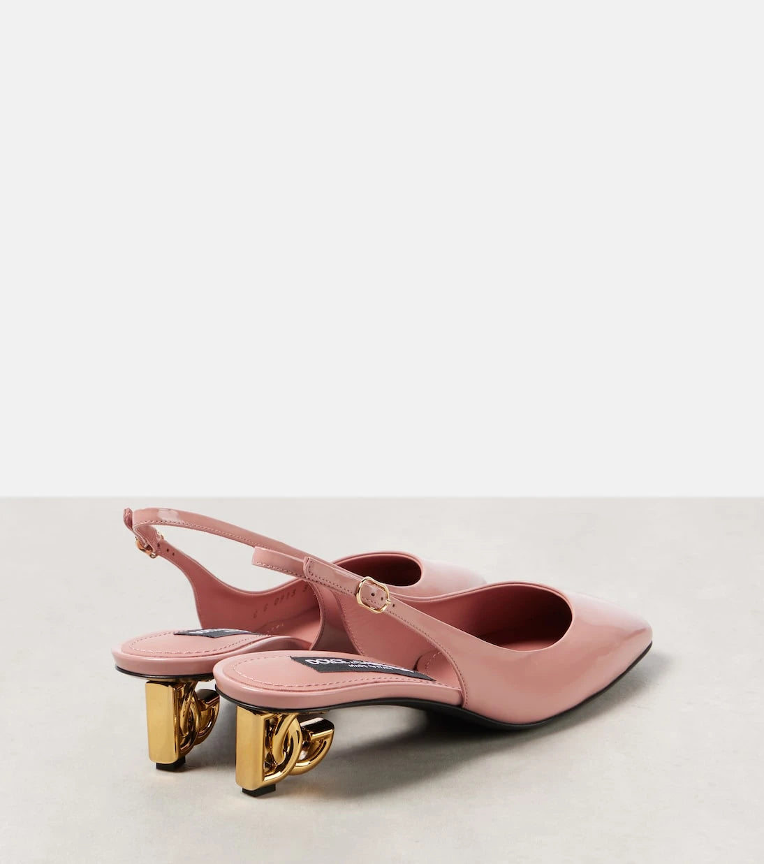 Dolce&Gabbana - Jackie 40 patent leather slingback pumps