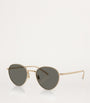 Oliver Peoples Gold Round Rhydian Sunglasses