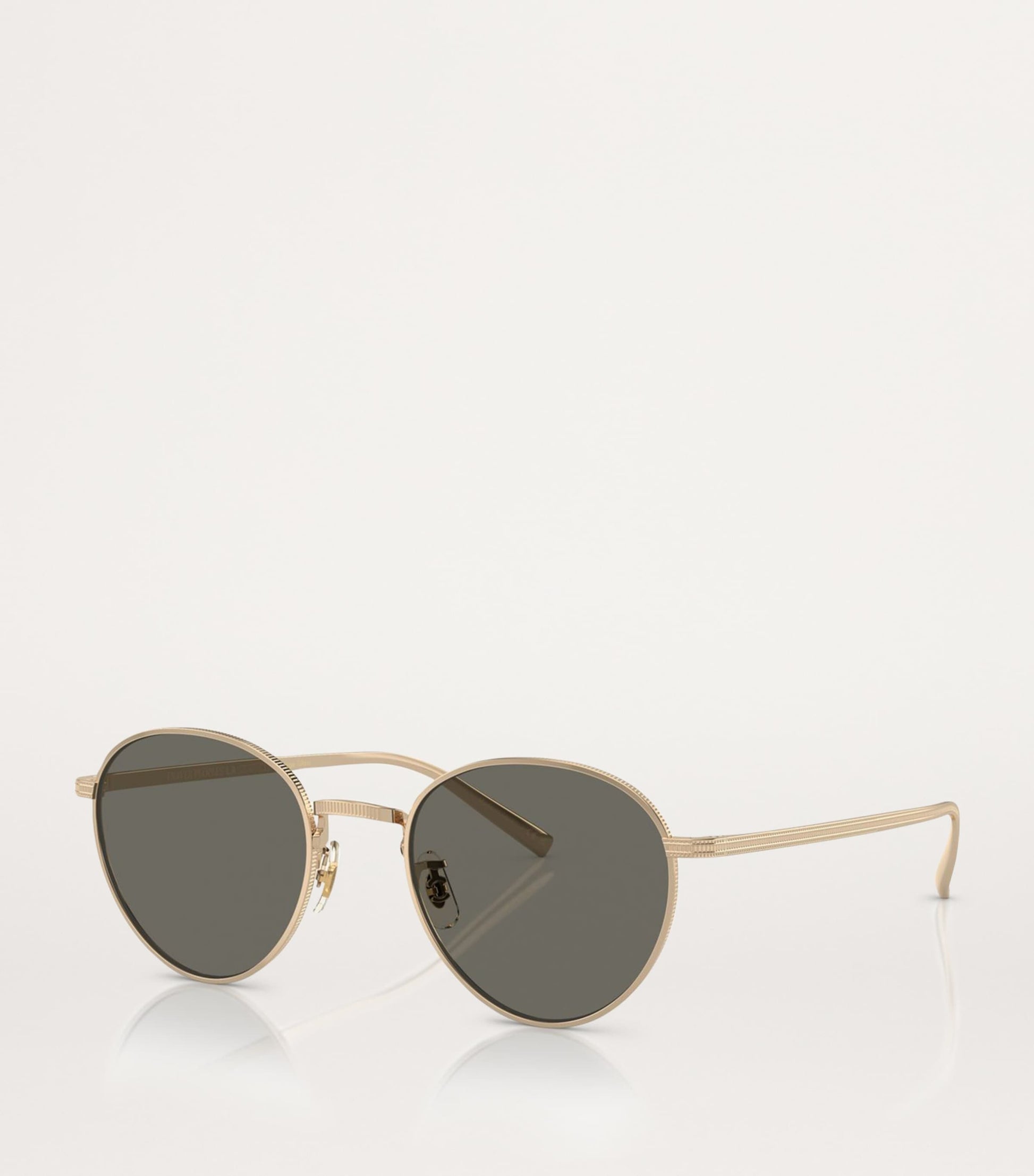 Oliver Peoples Gold Round Rhydian Sunglasses
