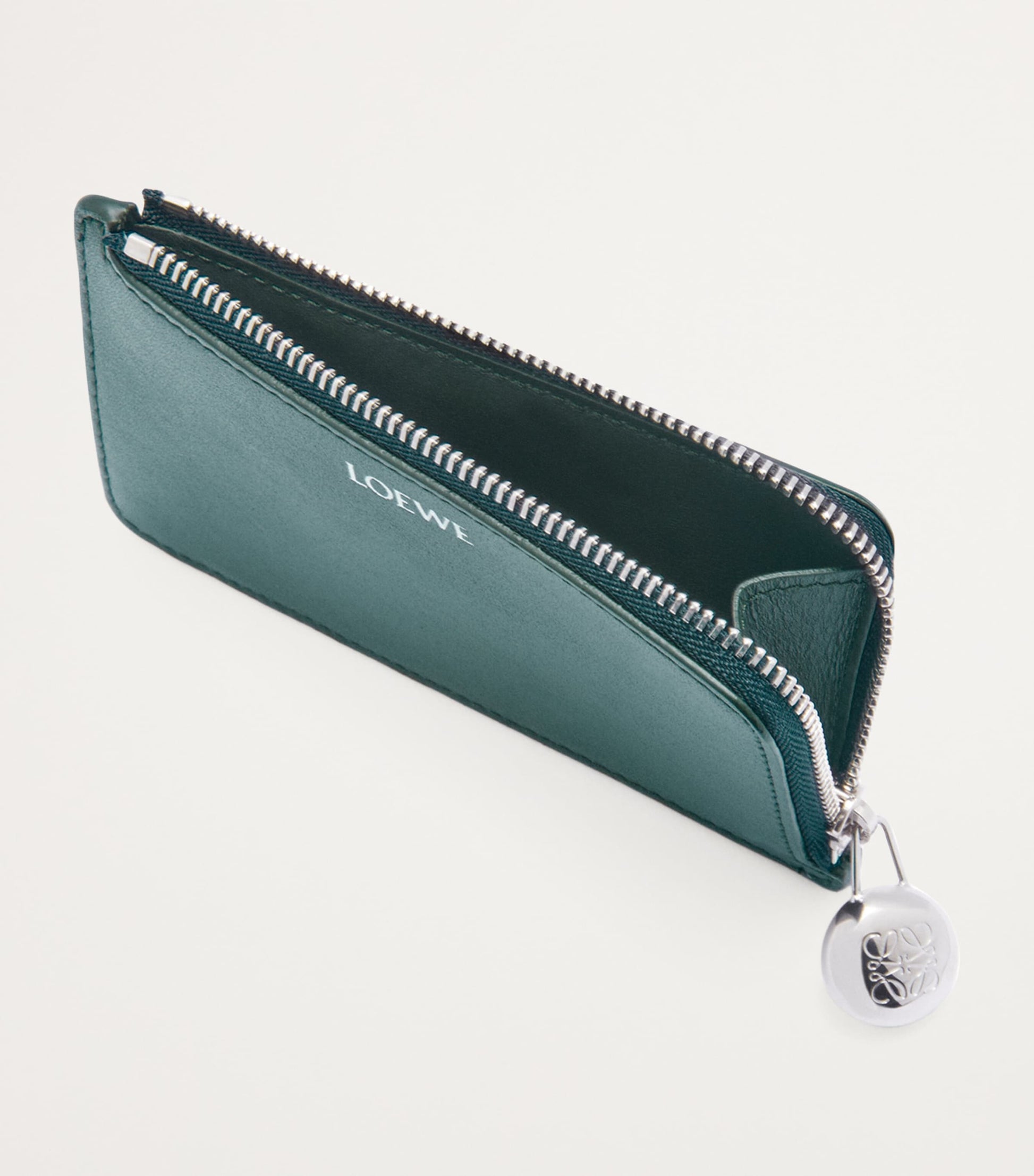 Green Leather Pebble Card Holder