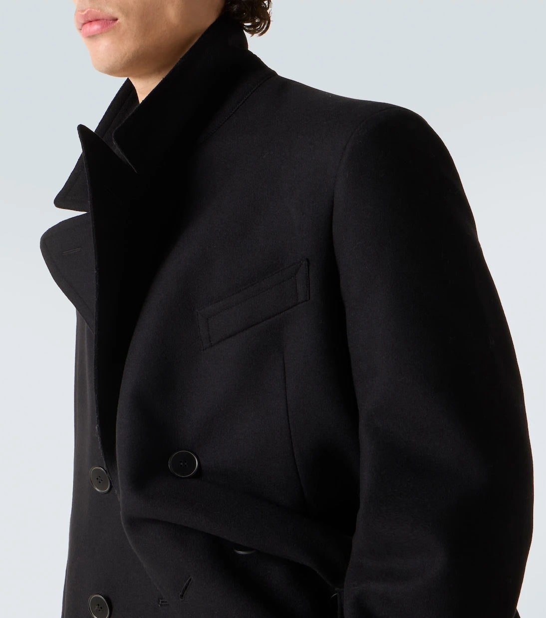 Maison Margiela - Double-breasted virgin wool coat
