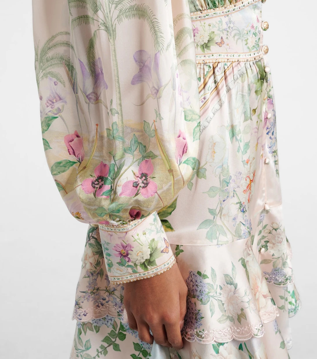 Camilla - Crystal-embellished silk minidress