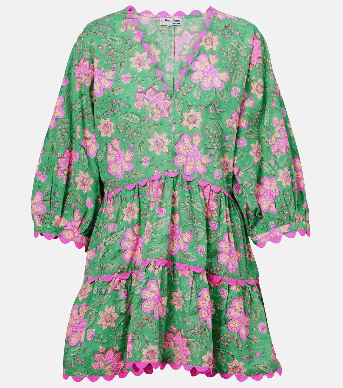 Juliet Dunn - Floral printed cotton minidress