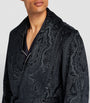 Silk-Lined Paisley Smoking Jacket NAVY