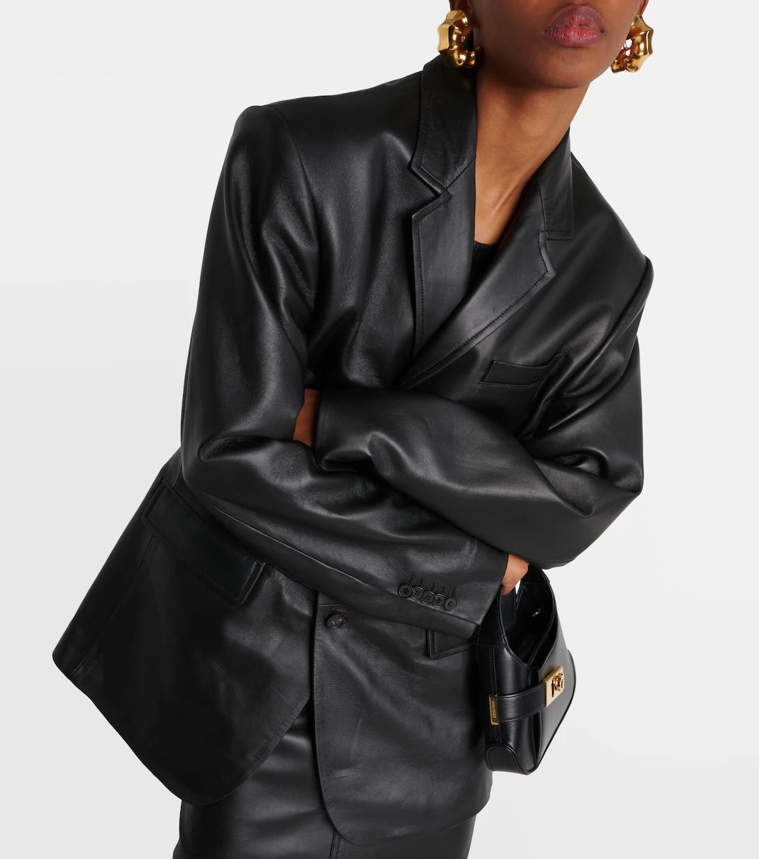 Wardrobe.NYC - Oversized leather blazer