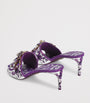 Dolce & Gabbana Multi Crystal-Detail Majolica Print Heeled Mules 60