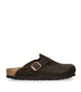 Birkenstock Brown Suede Boston Clogs
