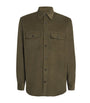 Green Cotton Corduroy Twin-Pocket Shirt