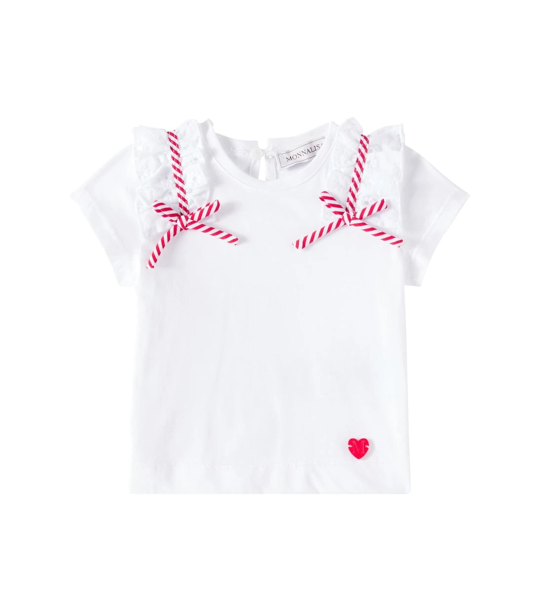 Monnalisa - Bow-detail cotton jersey T-shirt