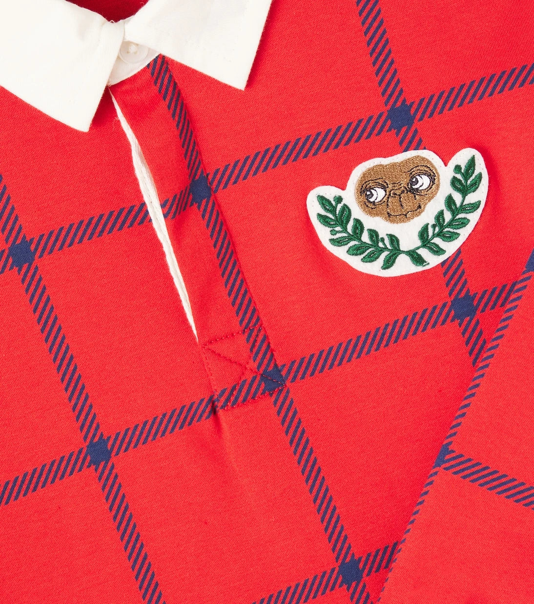 Mini Rodini - x E.T. checked cotton polo sweater