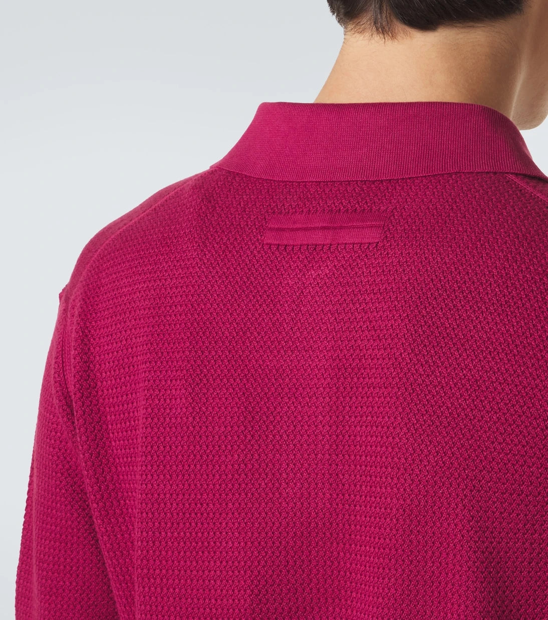 Zegna - قميص بولو من القطن المحبوك