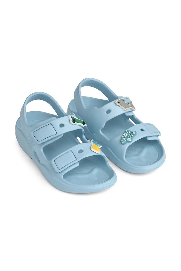 Liewood çocuklar için açık topuklu sandalet ayakkabı Lilo Sandals with Charms
