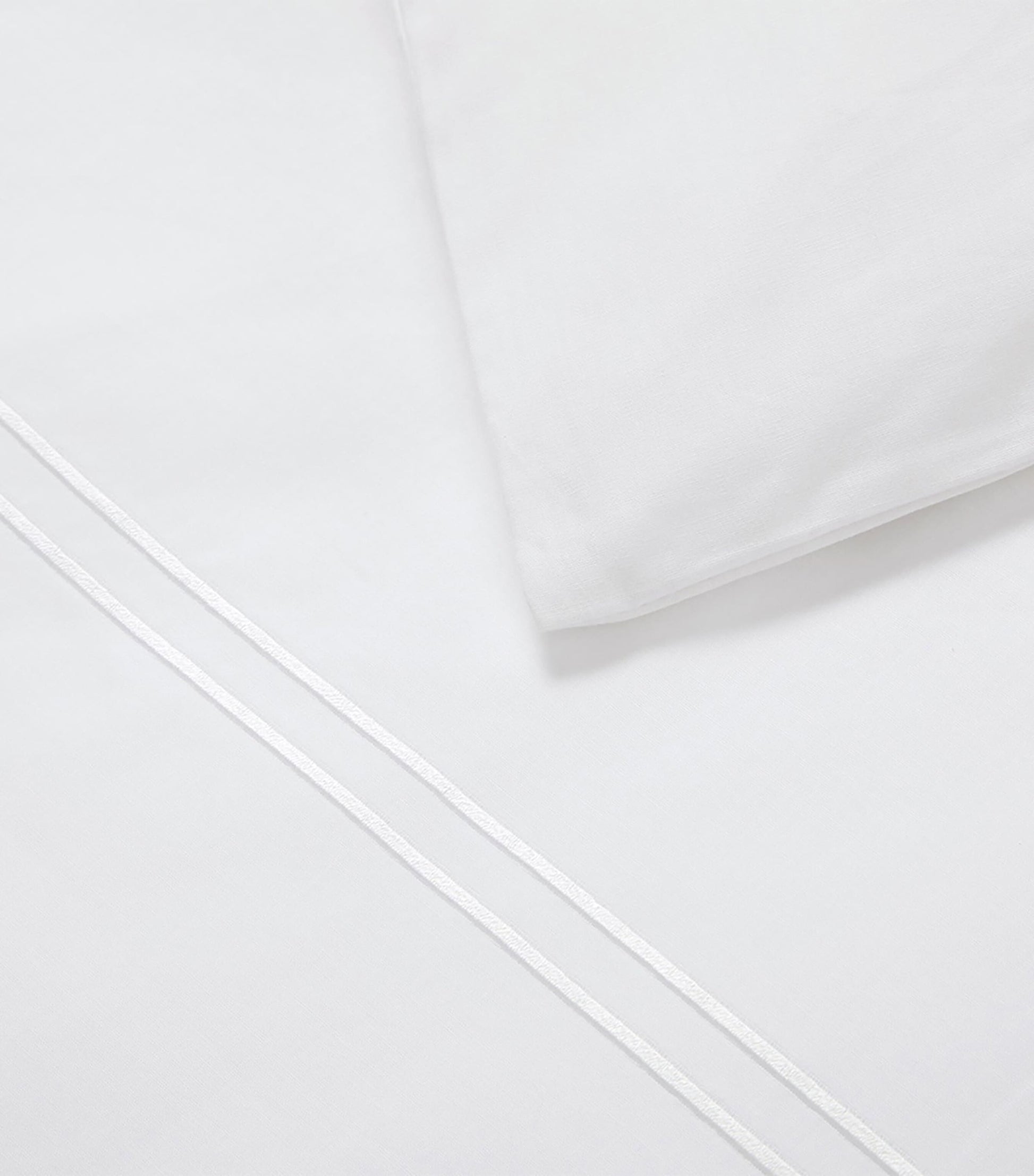 Yves Delorme Organic Cotton Duo Blanc Double Duvet Cover (200cm x 200cm)