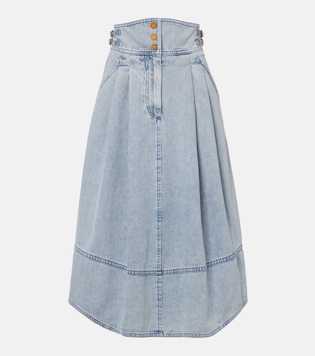 Zimmermann - Wandlerlust denim midi skirt