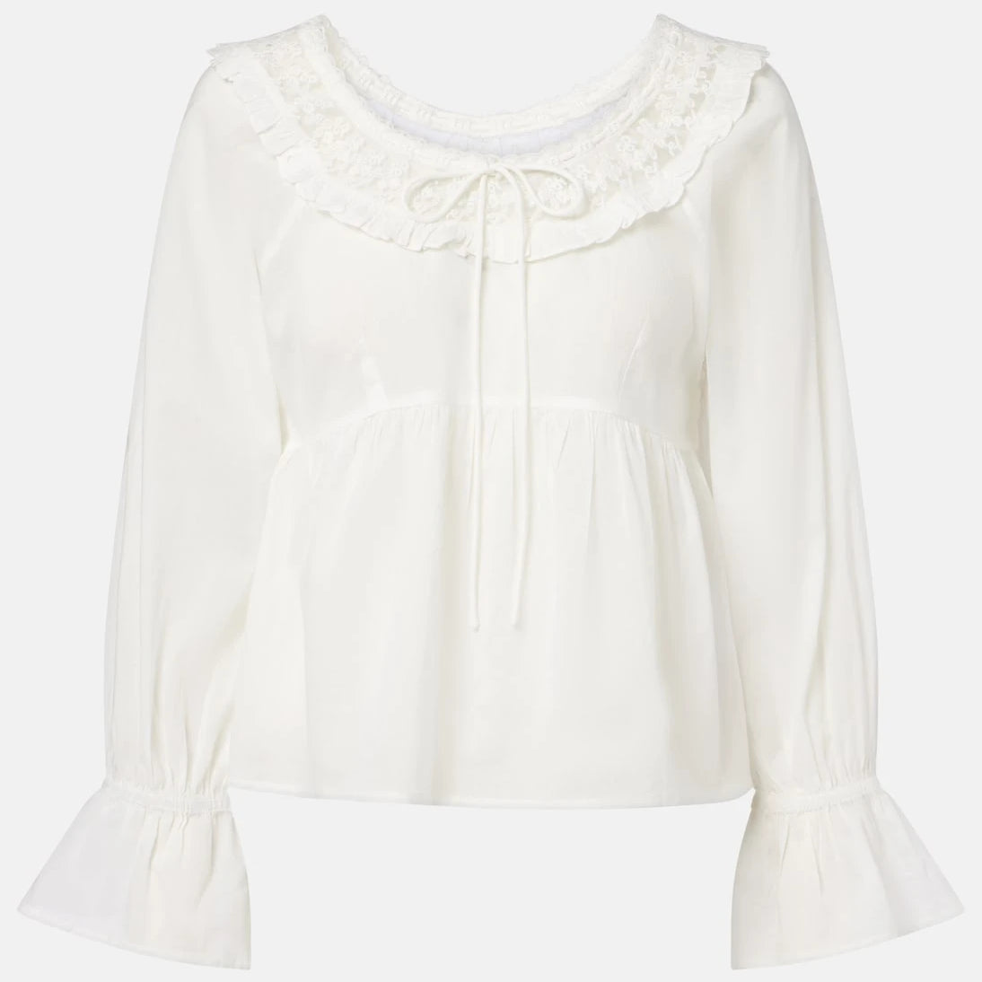 Posse - Danielle lace-trimmed cotton blouse