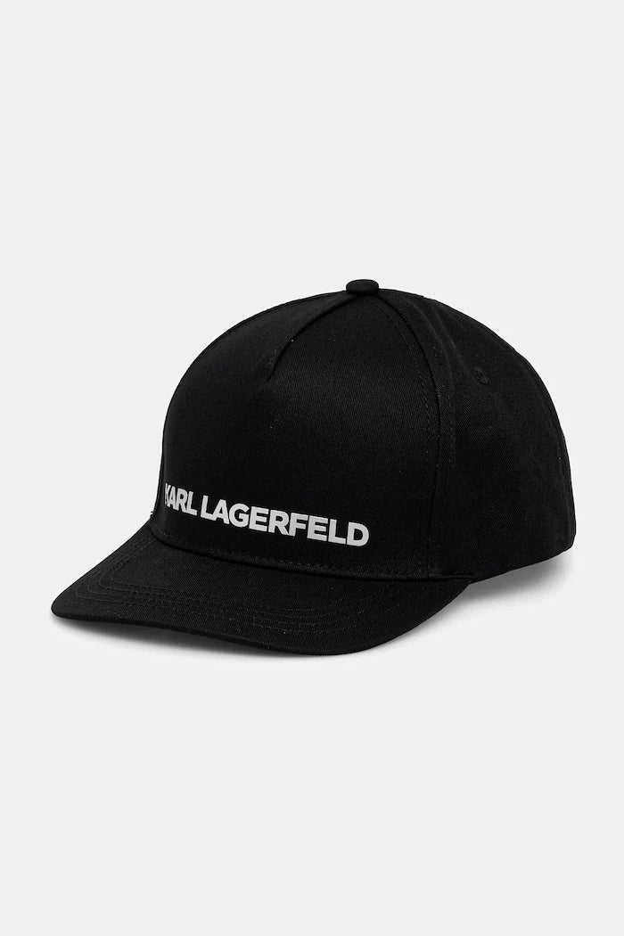 Памучна шапка с козирка Karl Lagerfeld