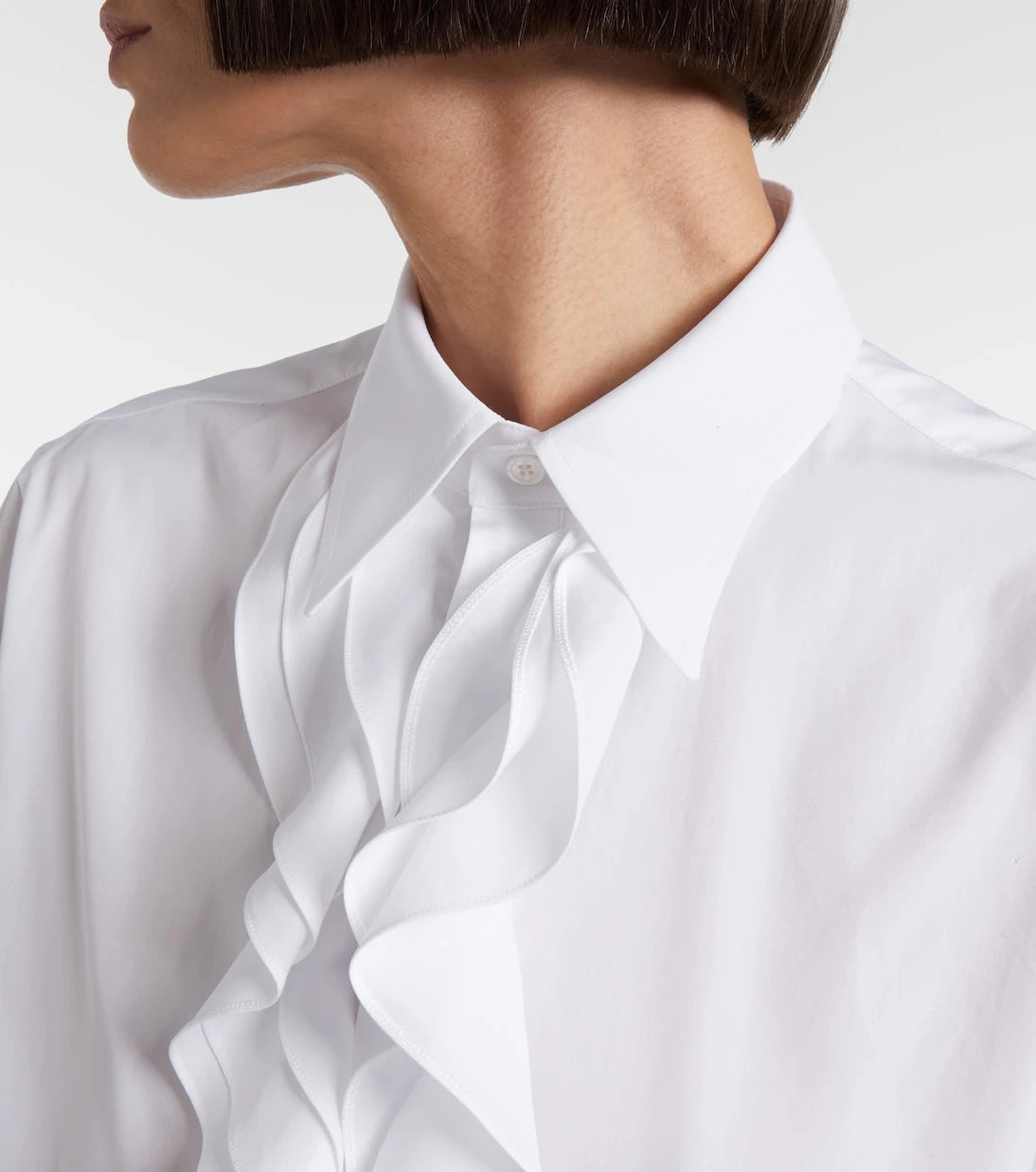 Ralph Lauren Collection - Ruffled cotton poplin shirt