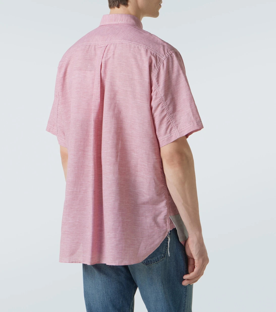Junya Watanabe - Patchwork linen and cotton bowling shirt