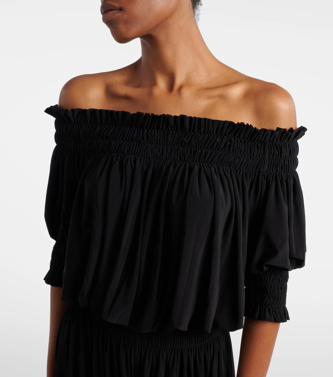 Norma Kamali - Off-shoulder jersey jumpsuit