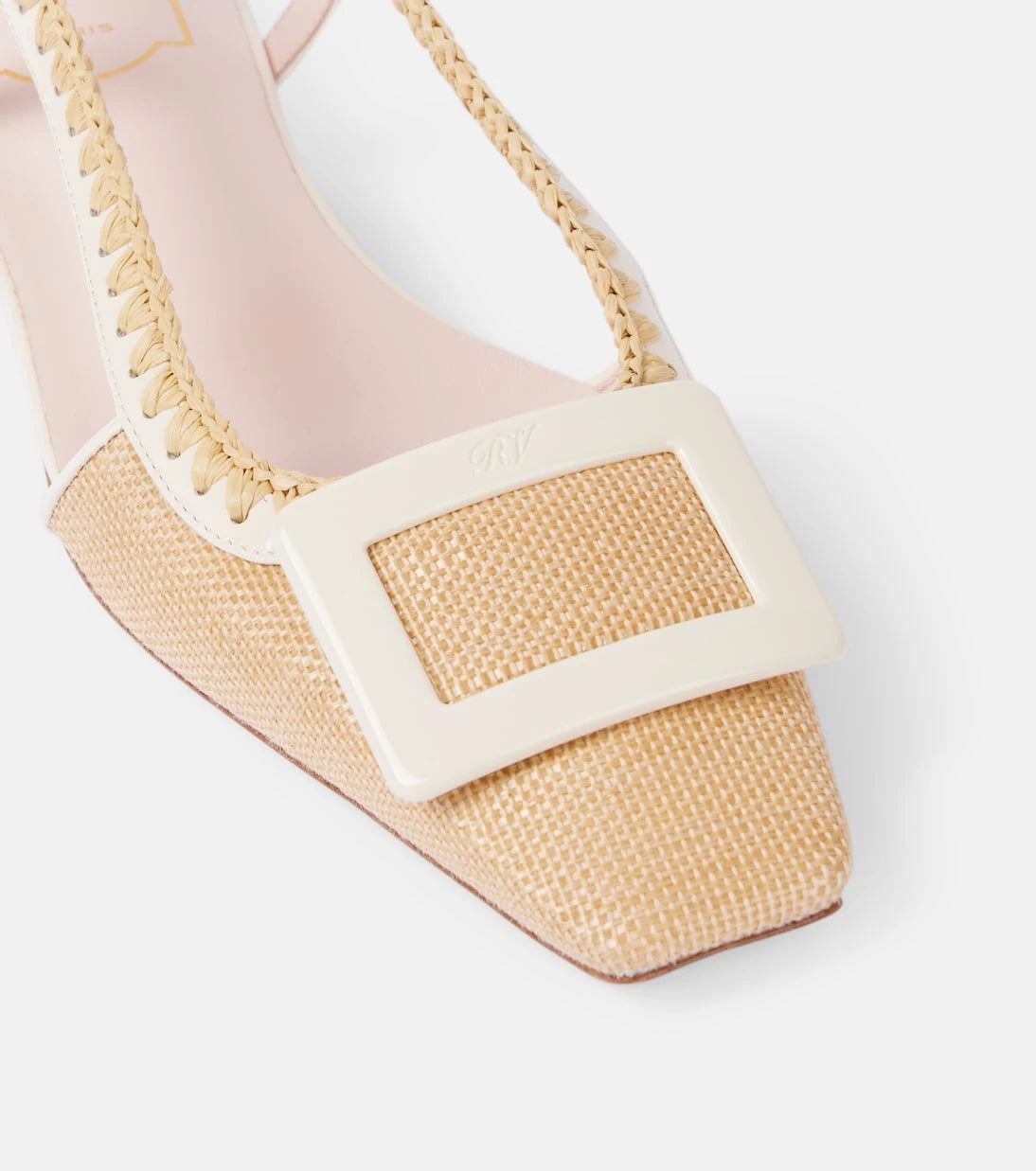 Roger Vivier - Belle Vivier canvas slingback flats