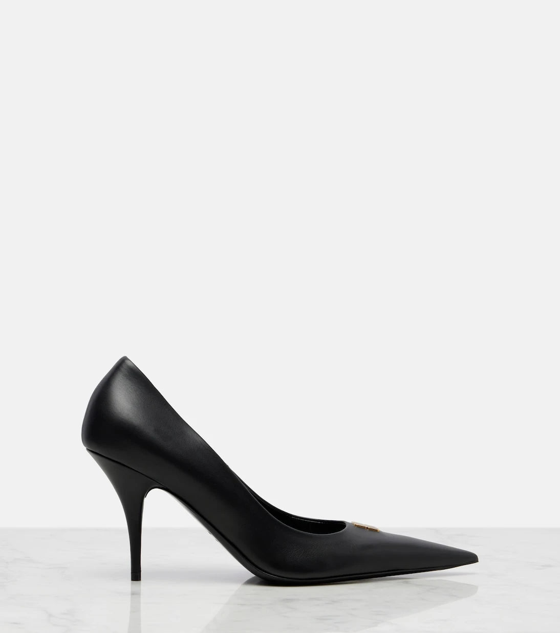Balenciaga - Avenue BB Editor 90 leather pumps