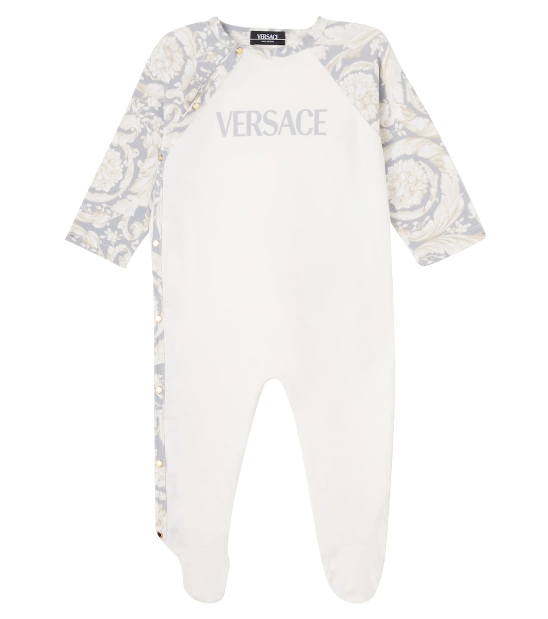 Versace Kids - Barocco logo cotton-blend onesie