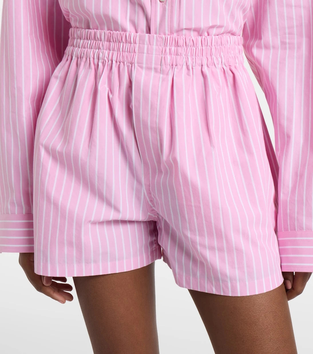 Balenciaga - Striped cotton poplin boxers shorts