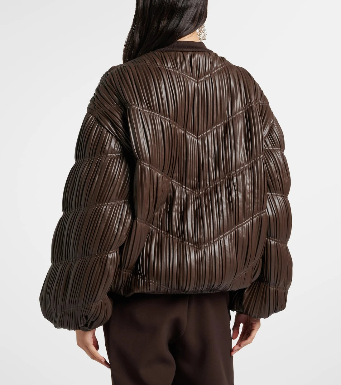 Rotate - Pleated bomber jacket