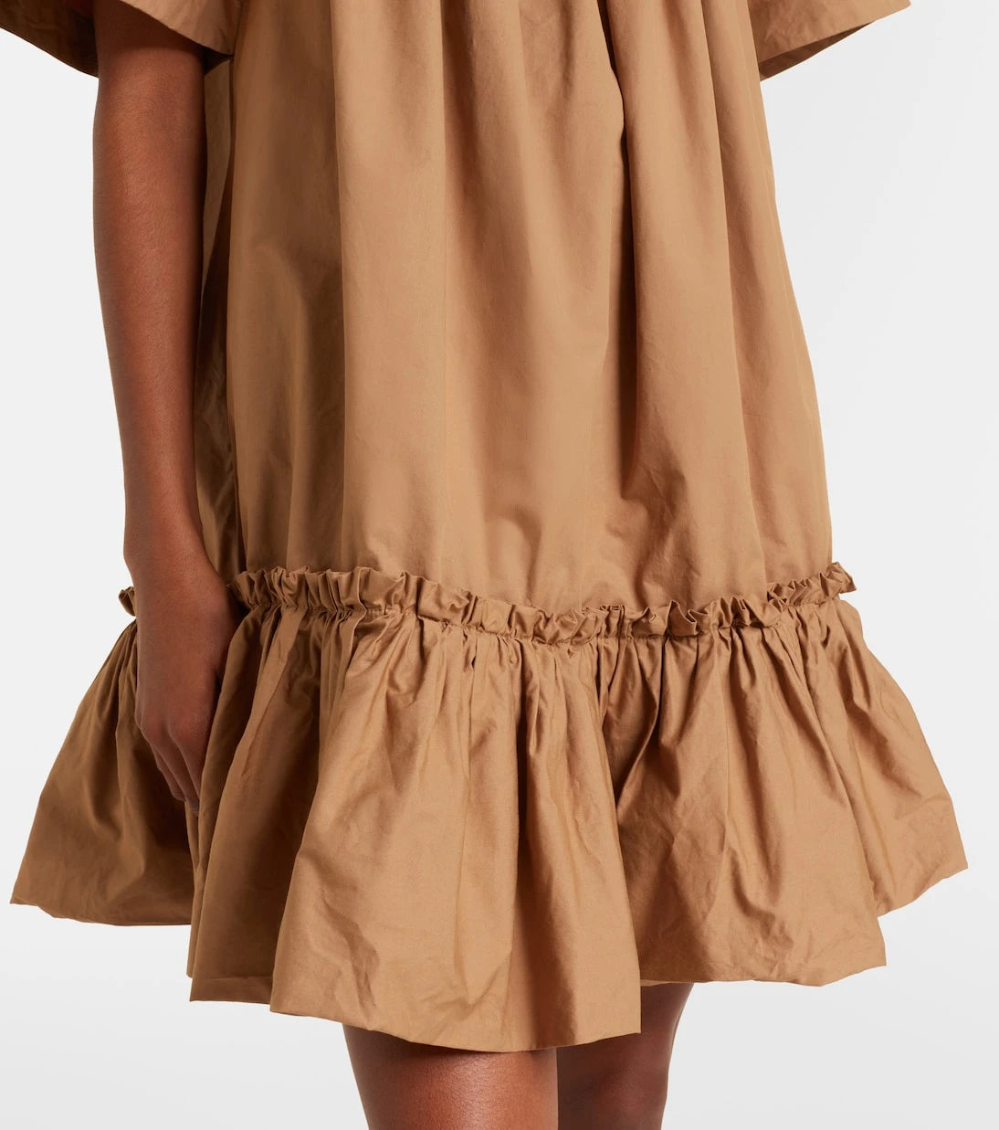 Saint Laurent - Ruffled cotton minidress