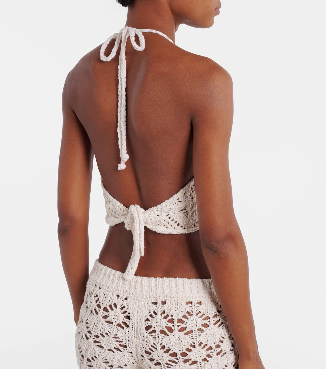Alanui - Lagoon Romance cotton-blend crochet crop top