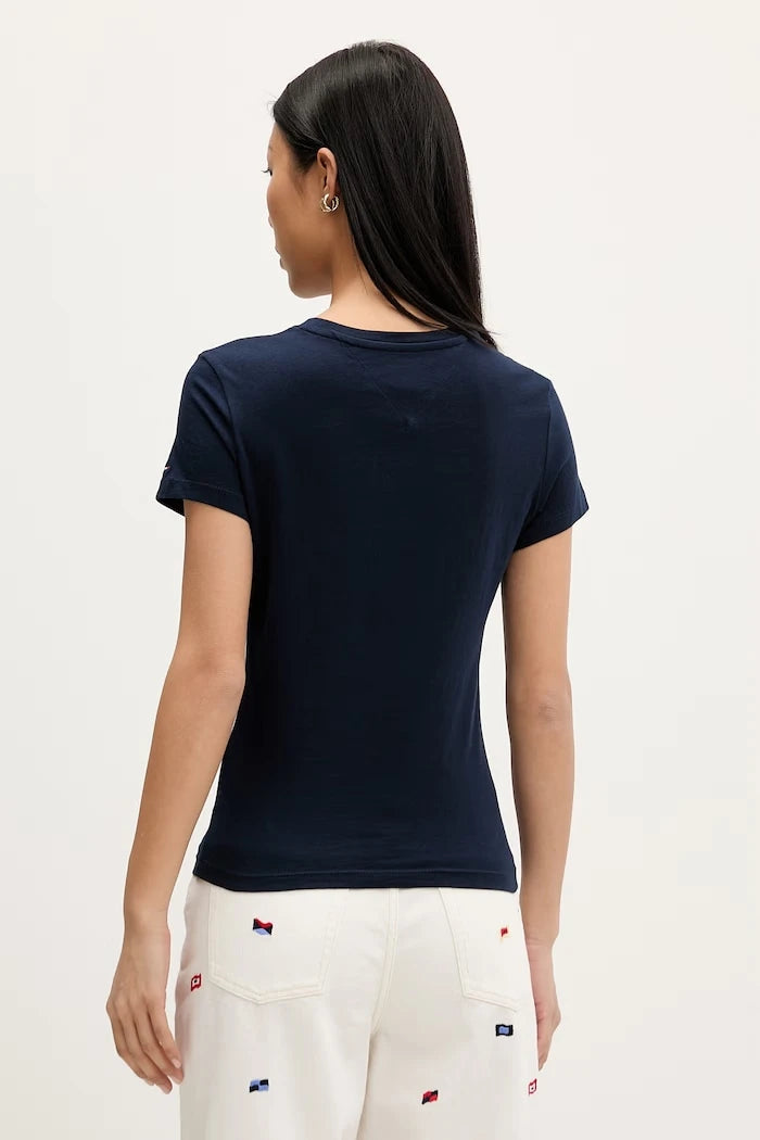 Tommy Jeans kadın pamuklu tişört