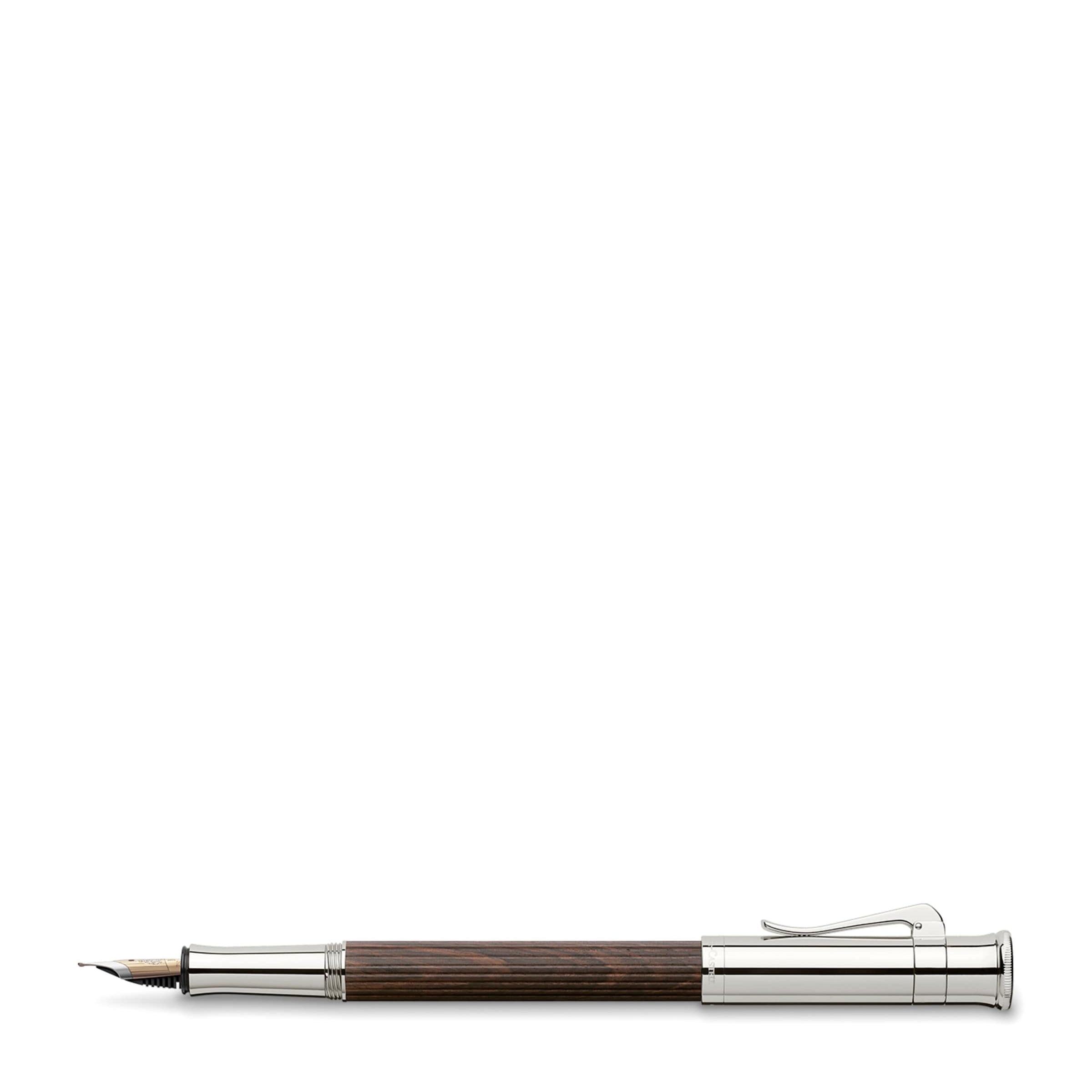 Graf von Faber-Castell Wood and Platinum-Plated Classic Fountain Pen