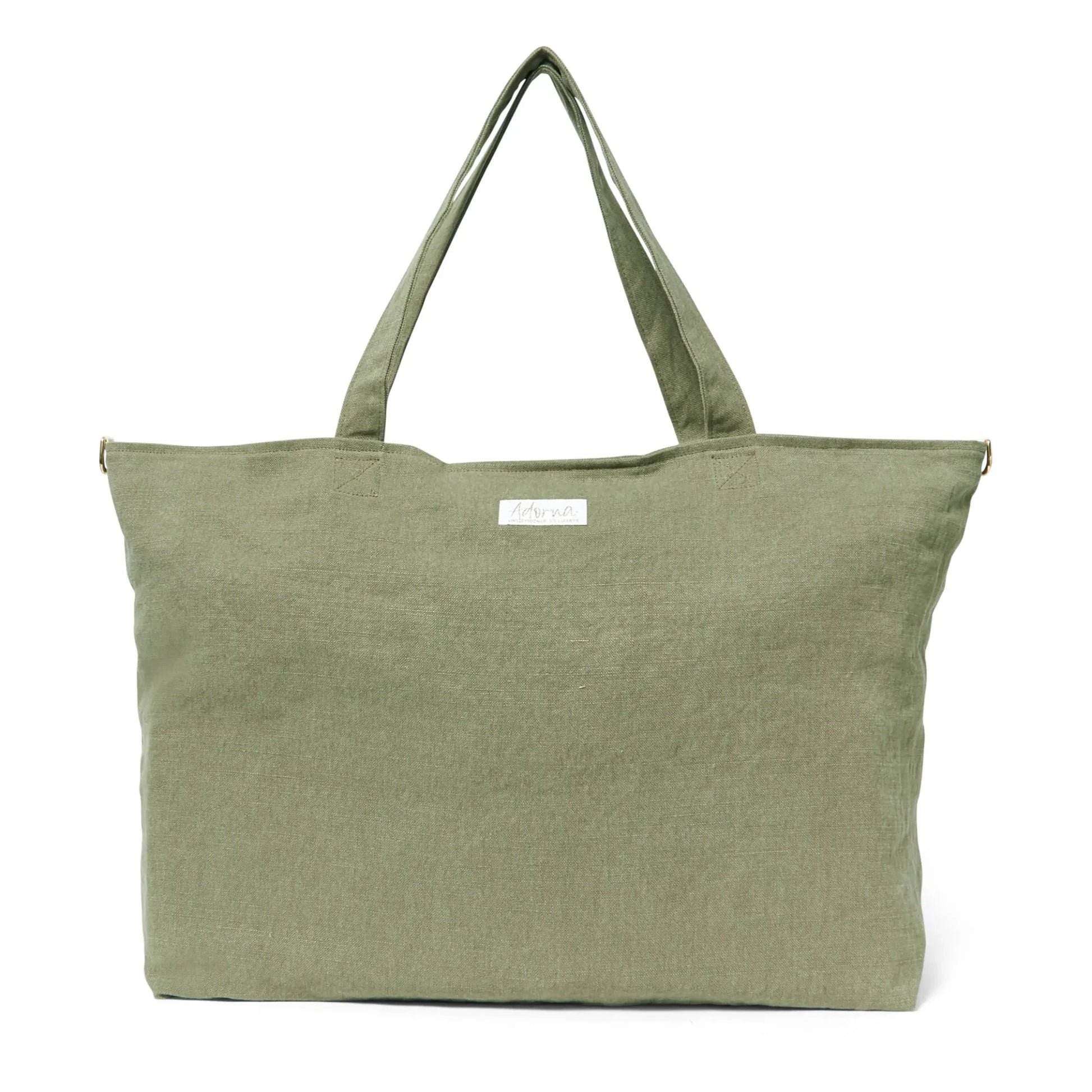 Adorna - Caroline Linen Weekend Bag | Khaki