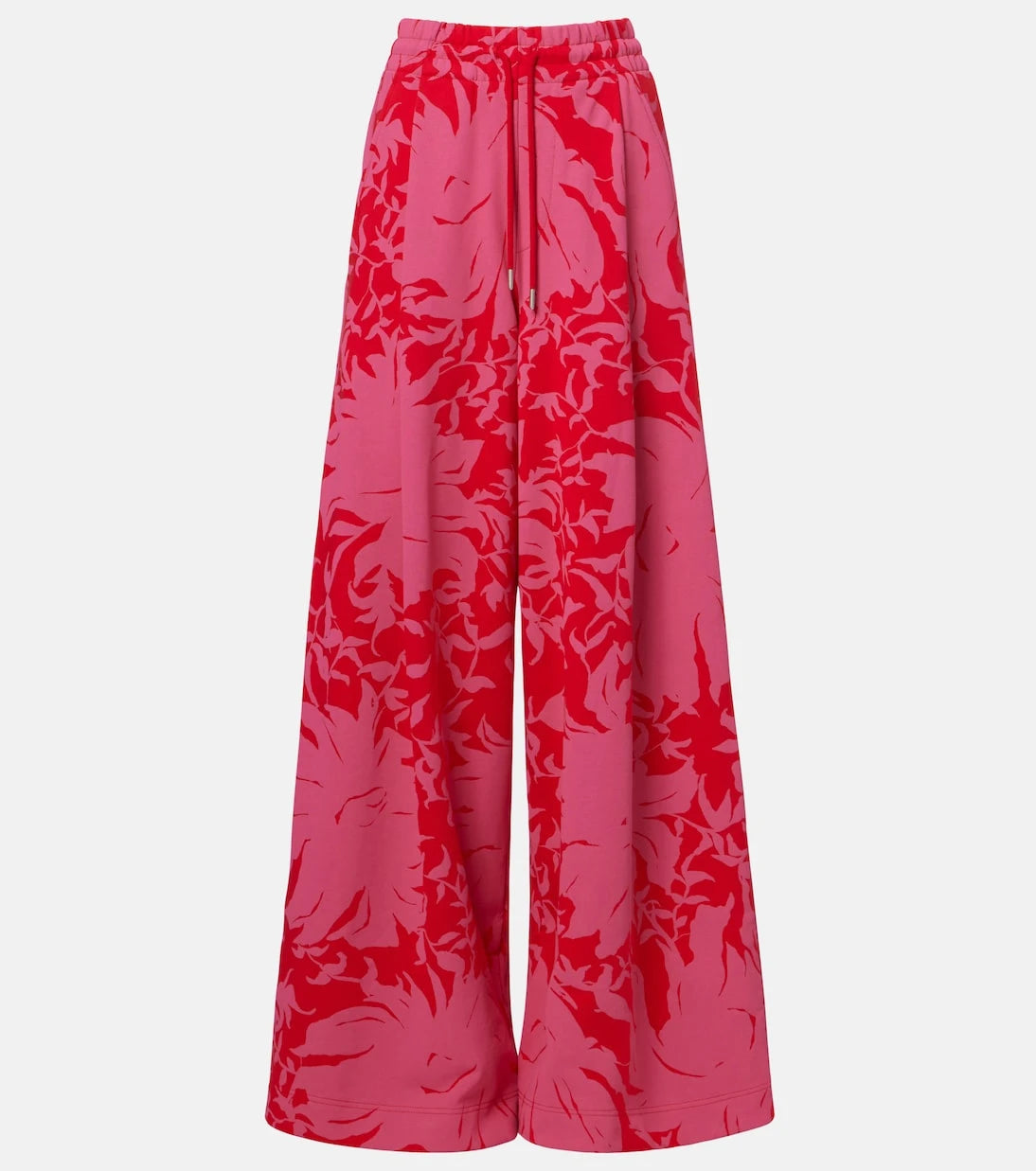 Dries Van Noten - Floral pleated cotton jersey sweatpants