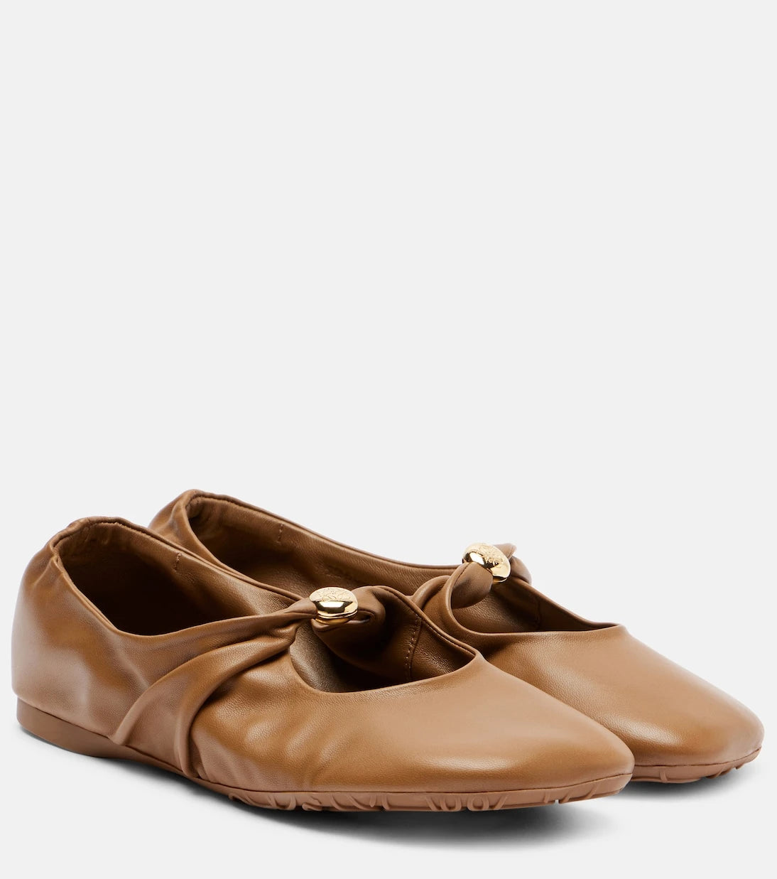 Loewe - Pebble leather ballet flats
